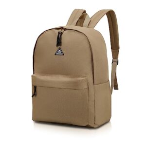 haimont classical basic travel backpacks 20l, fashion computer book bag with laptop compartment, back pack for outdoor sport hiking, khaki