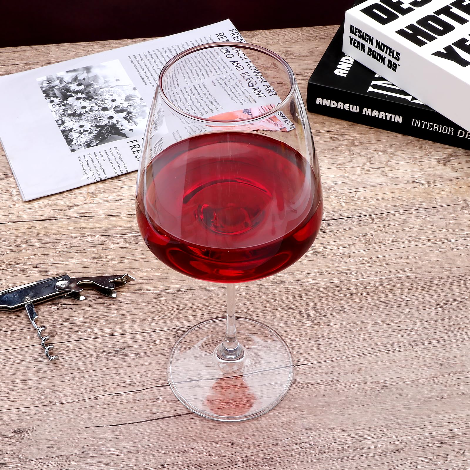 Wine Glasses,20oz Red Wine Glasses Set of 6,Wide Bowl Burgundy Glass Elegant Long Stem Glassware for Wine Tasting,Anniversary,Wedding,Wine Lover,Birthday