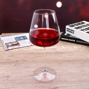 Wine Glasses,20oz Red Wine Glasses Set of 6,Wide Bowl Burgundy Glass Elegant Long Stem Glassware for Wine Tasting,Anniversary,Wedding,Wine Lover,Birthday