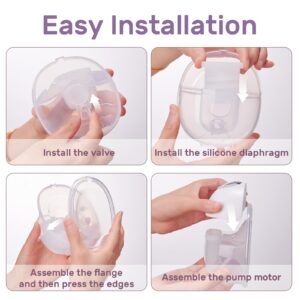 NCVI Breast Pump Hands Free, Wearable Pumps S32 for Breastfeeding, Electric Breast Pump with 4 Modes & 9 Levels, Wireless Portable Breast Pump with LCD Display, 24mm Flange, Quiet & Discreet, 2 Pack