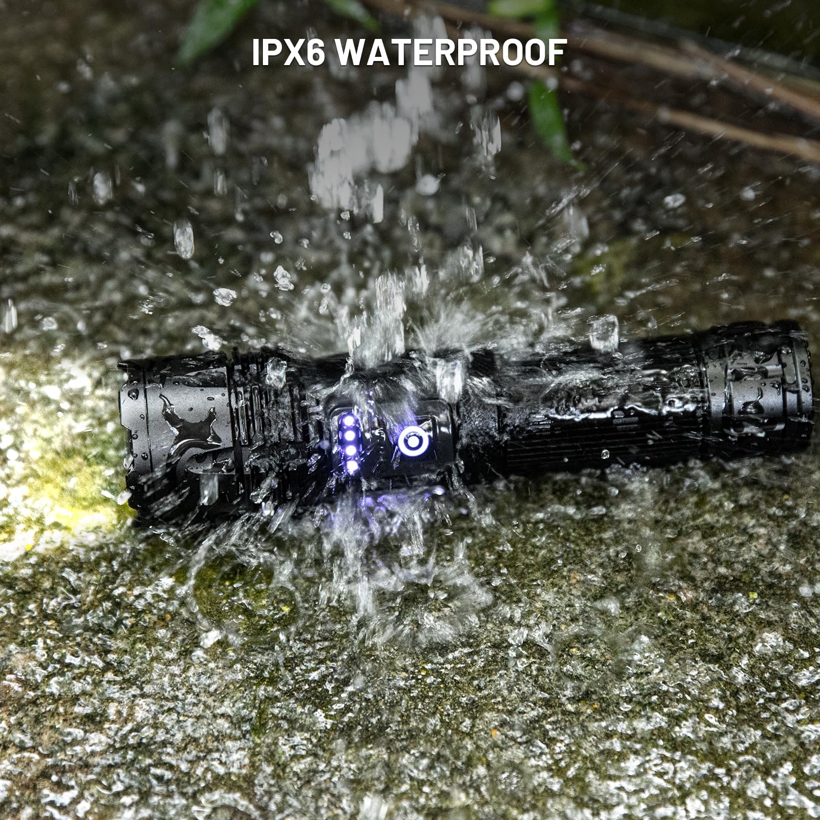 ALSTU Flashlight High Lumens Rechargeable LED: 990,000 Lumen Super Bright Flashlights, Powerful Tactical Flashlights, 7 Modes with COB Light, IPX6 Waterproof Flash Light for Camping, Emergencies