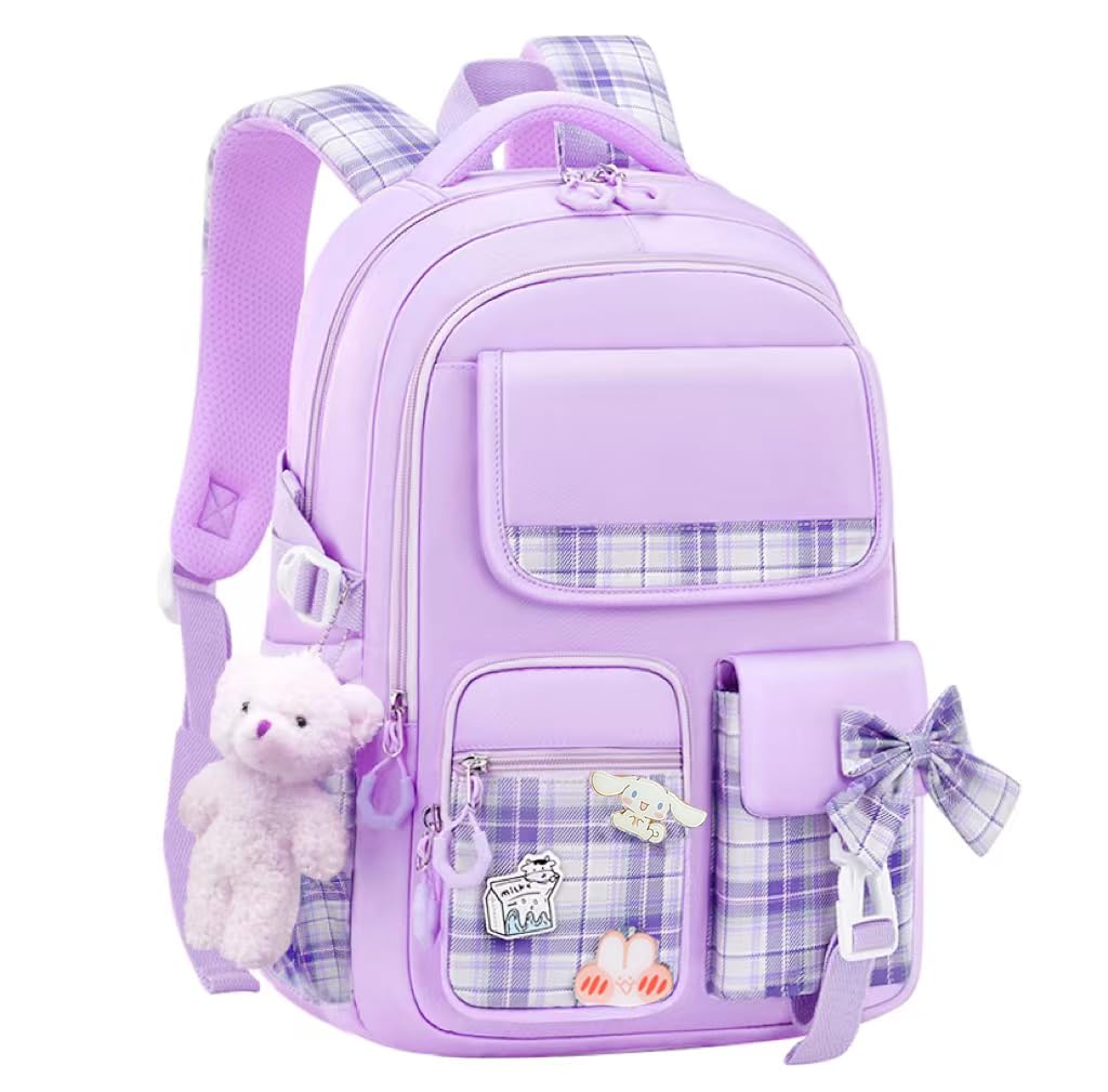 XINWLL Backpack for Girls, 15.6 Inch Laptop School Bag Kids Kindergarten Elementary College Backpacks Large Bookbags for Teen Girls Women Students Casual Travel Daypacks