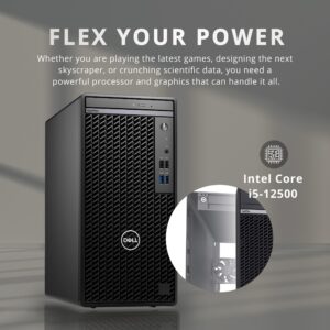 Dell OptiPlex 3000 Full Size Tower Business Desktop, Intel Core i5-12500 Processor, 64GB DDR4 RAM, 2TB PCIe SSD + 4TB HDD, DVDRW, Ethernet, WiFi Adapter, KB& Mouse, Windows 11 Pro, Black