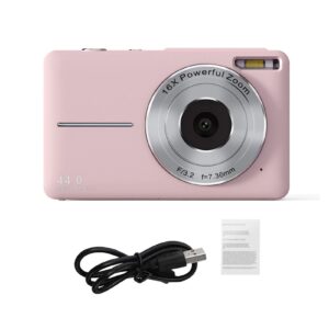 kids camera 44 mega pixels entertainment 32g memory expansion kids 44mp vlogging camera with 16x zoom children supply pink