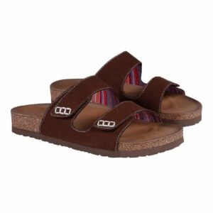 skechers ladies' two strap sandals, brown, 10