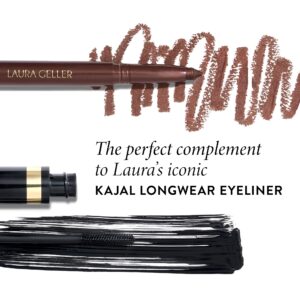 LAURA GELLER NEW YORK Kajal Longwear Mascara - Lengthening, Defining, Curling, Buildable Formula Eye Makeup - Innovative Curling Brush - 1 count