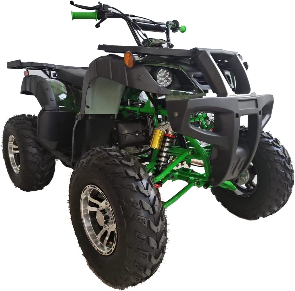 HHH 200cc Adult ATV with Automatic Transmission w/Reverse, Big 23"/22" Aluminium Rim Wheels! - Green Camo