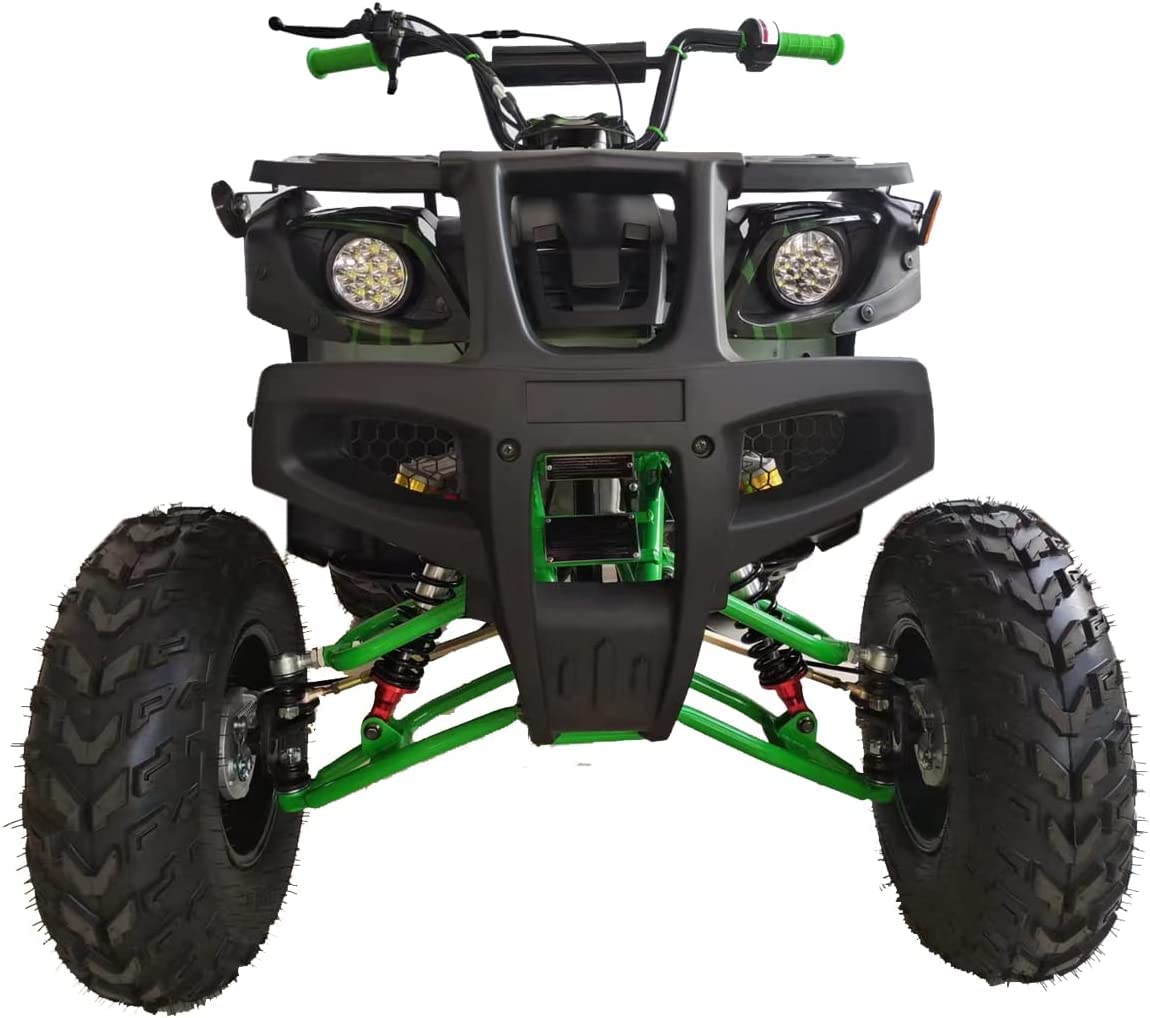 HHH 200cc Adult ATV with Automatic Transmission w/Reverse, Big 23"/22" Aluminium Rim Wheels! - Green Camo