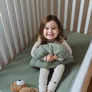 Pobibaby - 2 Pack Premium Toddler Solid Pillowcase - Ultra Soft Jersey Knit - Crib Pillow, Kids Pillow, Travel Pillow Case Cover (Sage Green)