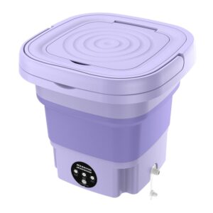 portable washing machine,foldable mini washing machine,portable washer for underwear,socks,baby clothes,towels,pet items,apartment,hotel,rv,travel,home,dormitory,camping,sickroom,8l,purple