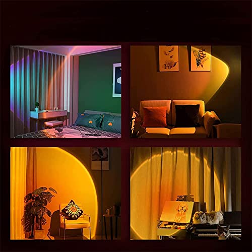 LEBROMI Sunset Lamp Projector Led Lights Floor lamp for Bedroom Night Light RGB Lights Sun Sunlight Sunrise Lamp 10w 360° Rotation Mood Lighting Home/Room Decor Halloween Christmas Gifts for Women