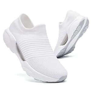 limberun womens walking shoes arch support tennis shoes men sneakers for women walking shoes gym shoes men volleyball shoes white 6