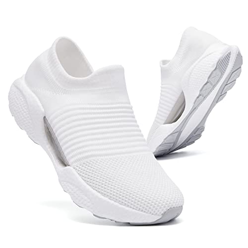 Limberun Womens Walking Shoes Arch Support Tennis Shoes Men Sneakers for Women Walking Shoes Gym Shoes Men Volleyball Shoes White 6