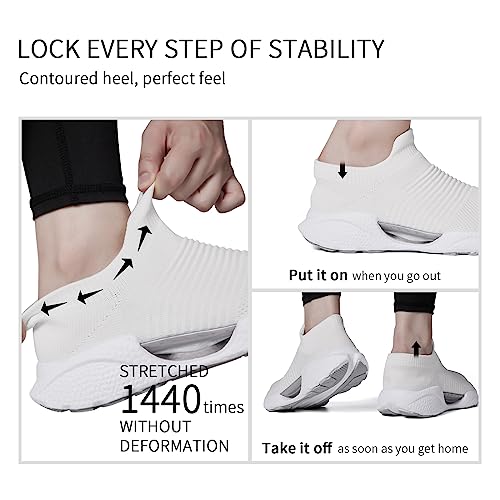 Limberun Womens Walking Shoes Arch Support Tennis Shoes Men Sneakers for Women Walking Shoes Gym Shoes Men Volleyball Shoes White 6