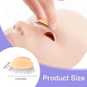 3 Pairs Replacement Eyelids for Mannequin Head Practice Eyelids for Eyelash Extensions Eyelids Realistic Eyelids Silicone with Eyelashes Practice Eyelash Eyelids for Eyelash Training Makeup