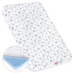 mini crib mattress pad, premium memory foam mini crib mattress pad 38" x 24" with soft removable cover, fits for dream on me, davinci & delta children mini crib