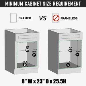 LOVMOR Adjustable Pull Out Cabinet Organizer 7½” W x 24½”H 4-Tier Narrow Cabinet Drawers Slide Out with Soft Close Wood Spice Rack for Narrow Cabinet