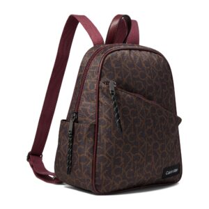 Calvin Klein Evie Backpack Brown/Khaki/Deep Rouge One Size