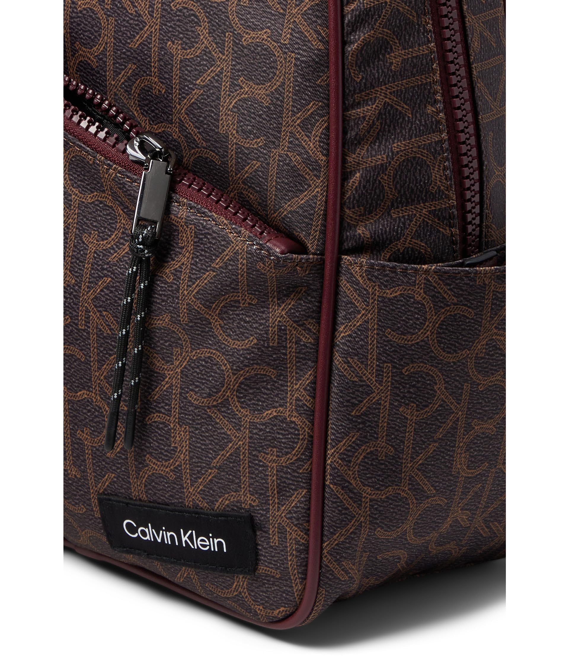 Calvin Klein Evie Backpack Brown/Khaki/Deep Rouge One Size