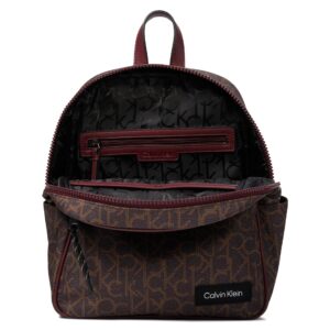 Calvin Klein Evie Backpack Brown/Khaki/Deep Rouge One Size