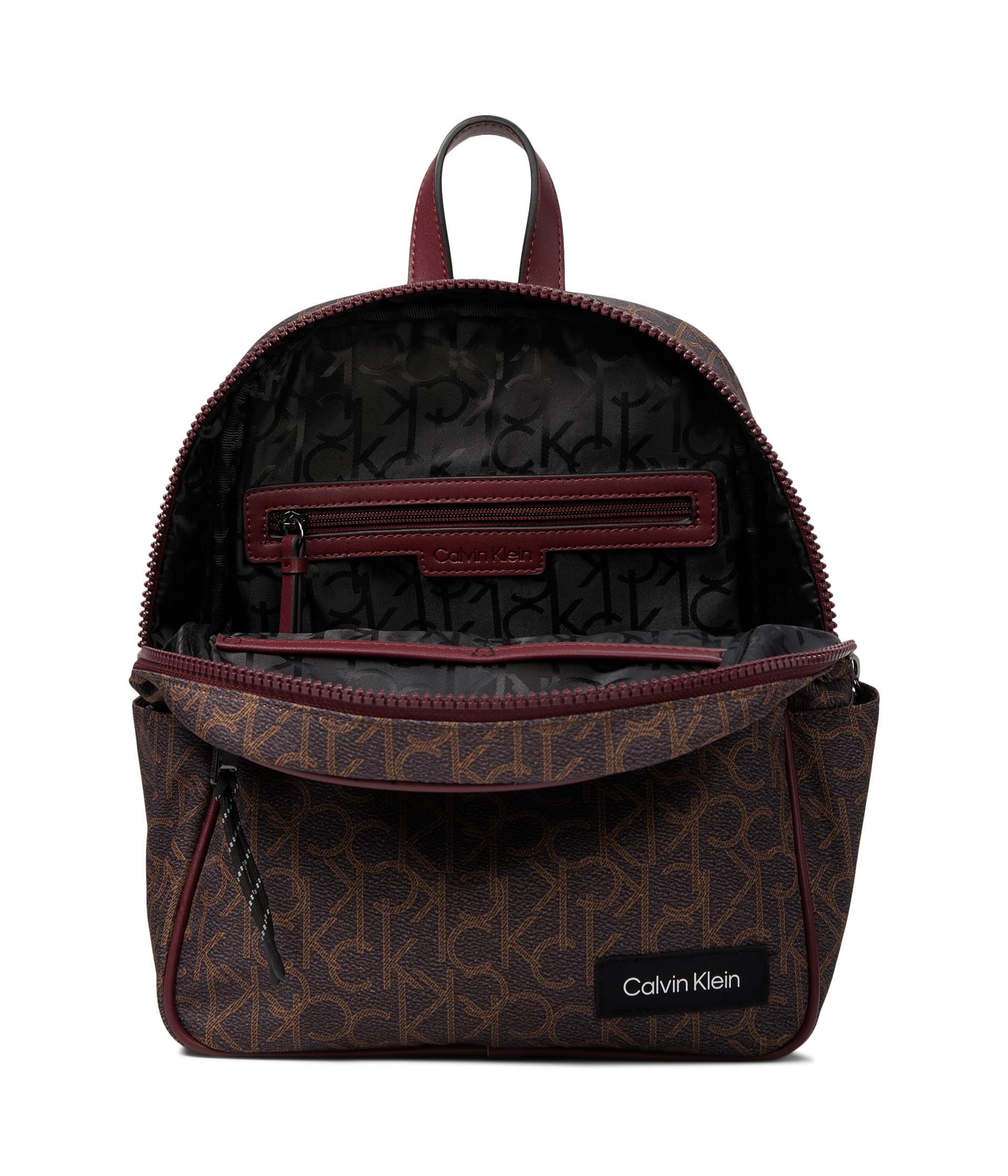 Calvin Klein Evie Backpack Brown/Khaki/Deep Rouge One Size