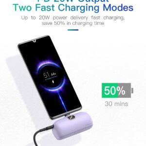 Kuulaa Plug-in USB C Portable Charger 5000mAh & 26800mAh USB C Power Bank Dual-Output Battery Pack