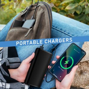 Heated Vest Battery Pack 26800mAh Power bank,22.5W Fast Charge 5v 2a Portable Charger With LCD Display Phone Charger,Dual Input Output USB-C Compatible With Heated Jacket iPhone Samsung iPad etc