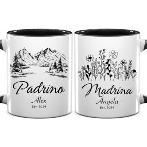 Heulinwen Godparents Proposal Gifts, Madrina and Padrino Coffee Mugs Set of 2, Quieren Ser Mis Padrinos De Bautizo, Padrinos De Bautizo Propuesta, Quieres Ser Mi Madrina De Bautizo (Est 2023)