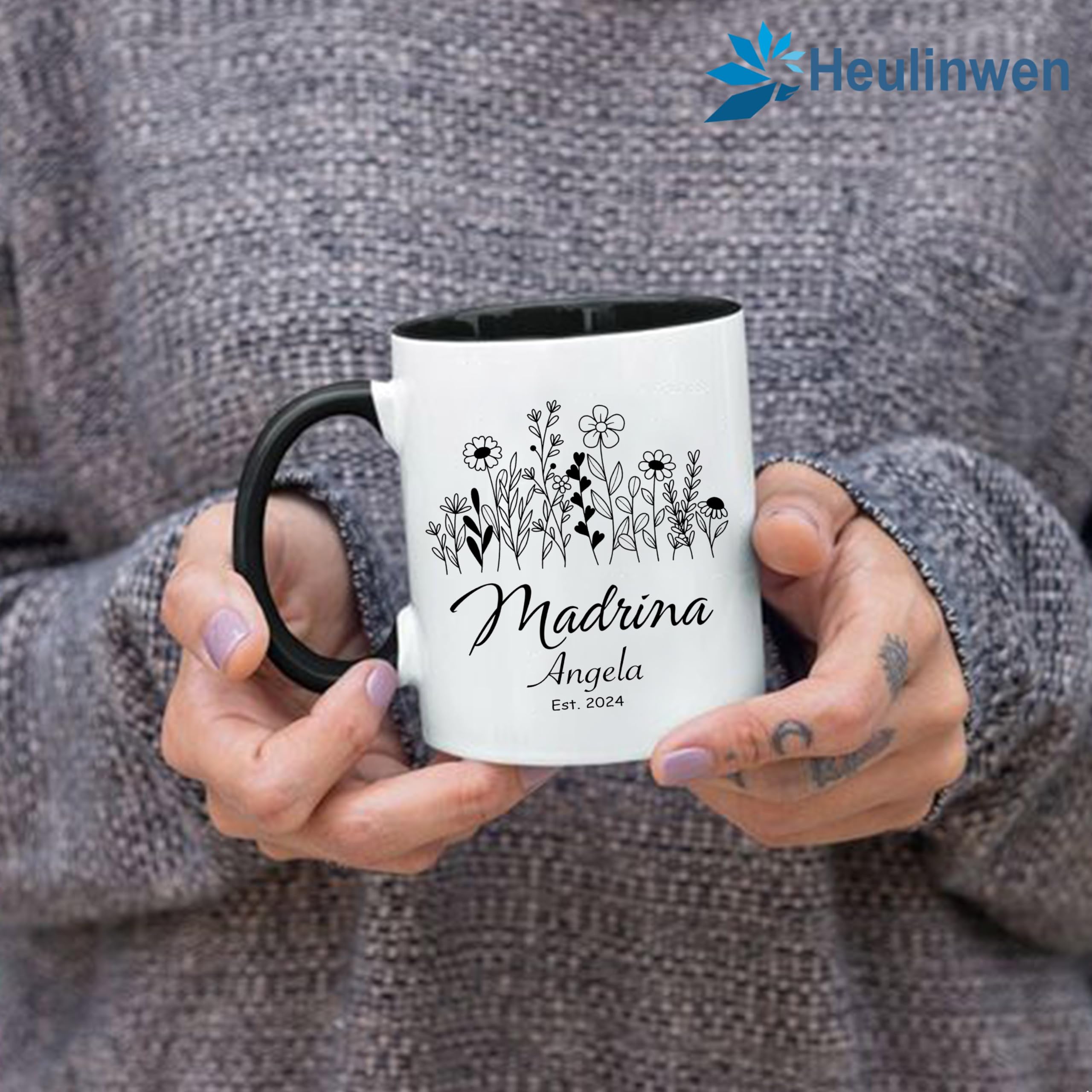 Heulinwen Godparents Proposal Gifts, Madrina and Padrino Coffee Mugs Set of 2, Quieren Ser Mis Padrinos De Bautizo, Padrinos De Bautizo Propuesta, Quieres Ser Mi Madrina De Bautizo (Est 2023)