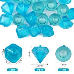 40 Pack Reusable Plastic Ice Cubes for Drinks Like Whiskey, Wine, or Coffee,to Keep Your Drink Cold Longer,Can Be Used for School, Travel, Picnic and Other Outdoor Activities (Blue)