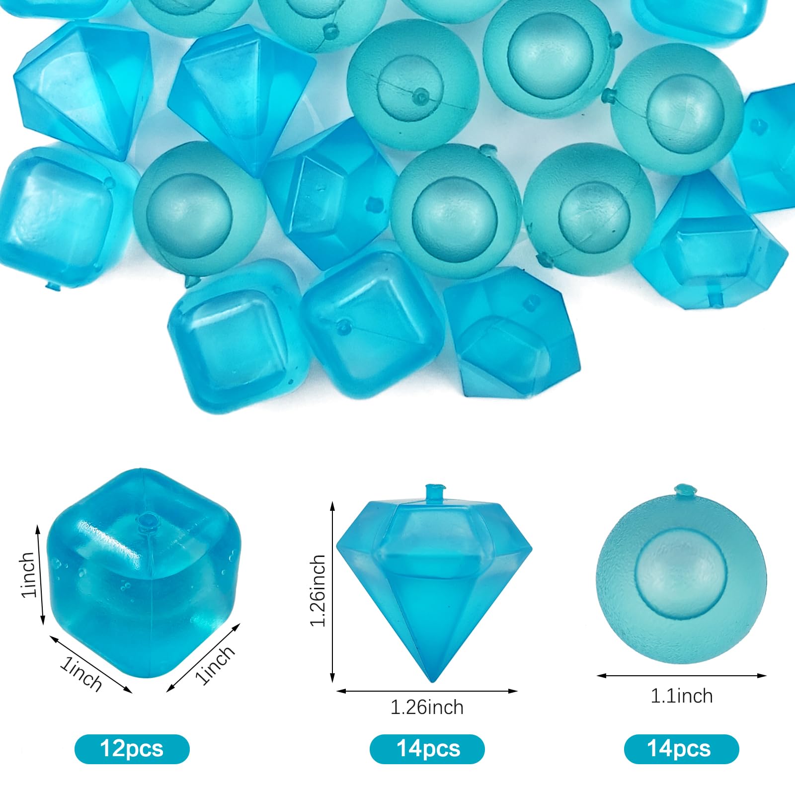 40 Pack Reusable Plastic Ice Cubes for Drinks Like Whiskey, Wine, or Coffee,to Keep Your Drink Cold Longer,Can Be Used for School, Travel, Picnic and Other Outdoor Activities (Blue)