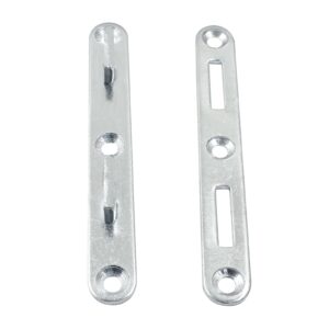 LifCratms 4 Sets Bed Rail Fasteners, 5 Inch Wood Bed Rail Connecting Fittings Thick Zinc Round Bed Hook Bed Frame Rail Hardware