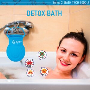 Tylola Showers-Bathtub Faucet Ball Water Filter. Zeolite Detox-Ionic Detox Bath,Remove Fluoride&Heavy Metal,Hard Water Softening.Silicone Shell,Skin-Friendly.2 Filter Cartridges.Bath Tech 3000-2