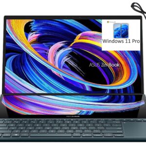 ASUS ZenBook Pro Duo 15 OLED 15.6" FHD Touchscreen Business Laptop, Intel Octa-Core i9-11900H, 32GB DDR4 RAM, 1TB PCIe SSD, GeForce RTX 3060, WiFi 6, Backlit KB, Windows 11 Pro, BROAG HDMI Cable