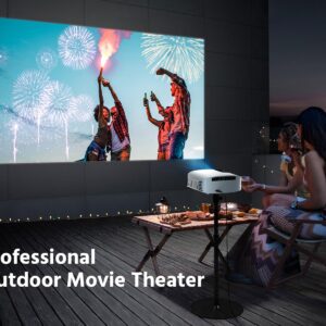 Projector with 5G WiFi and Bluetooth, 15000L Full HD 1080P Outdoor Portable Video Projector 4K Support, Home Theater Movie Projector Compatible with HDMI, USB, Laptop, iOS & Android Phone