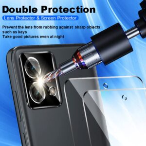 RONFUS 2+2 Pack Tempered Glass Screen Protector for Motorola Moto G Stylus 5G 2023 [Not Fit for 2020-2022 Model] with Camera Lens Protector