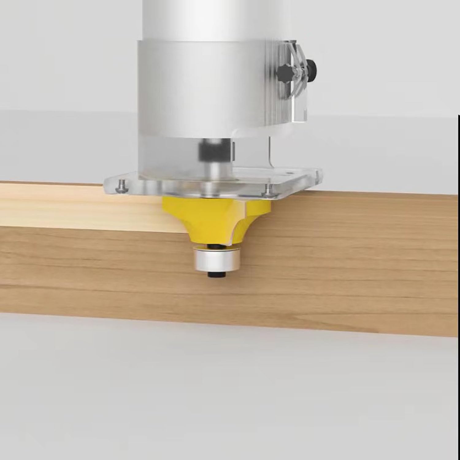 TOTOWOOD Roundover Router Bit Set，4pcs Router bit Set，1/4 inch Shank，Radius in 1/8", 1/4", 3/16", 5/16"，Bearing Guide for Rounding Edge bit