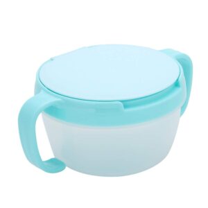 salalis pp snack cups for toddlers, kids snack containers baby treat holders with handle dust proof lid for children baby toddlers(lake blue)