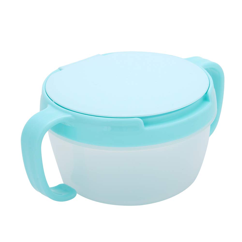 SALALIS PP Snack Cups for Toddlers, Kids Snack Containers Baby Treat Holders with Handle Dust Proof Lid for Children Baby Toddlers(Lake Blue)