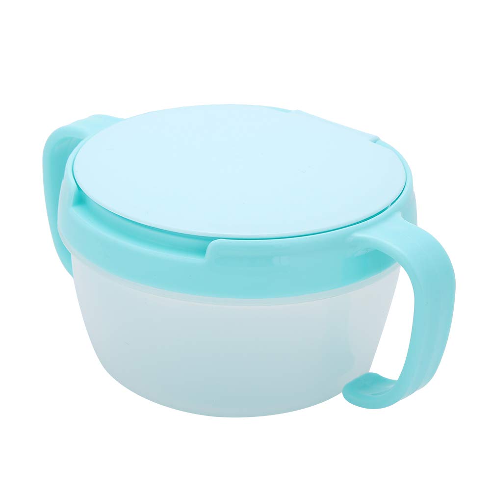 SALALIS PP Snack Cups for Toddlers, Kids Snack Containers Baby Treat Holders with Handle Dust Proof Lid for Children Baby Toddlers(Lake Blue)