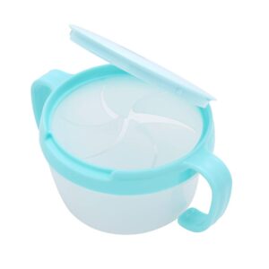 SALALIS PP Snack Cups for Toddlers, Kids Snack Containers Baby Treat Holders with Handle Dust Proof Lid for Children Baby Toddlers(Lake Blue)