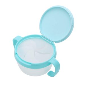 SALALIS PP Snack Cups for Toddlers, Kids Snack Containers Baby Treat Holders with Handle Dust Proof Lid for Children Baby Toddlers(Lake Blue)