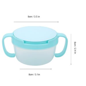 SALALIS PP Snack Cups for Toddlers, Kids Snack Containers Baby Treat Holders with Handle Dust Proof Lid for Children Baby Toddlers(Lake Blue)