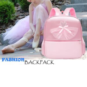 SEHXIM Cute Ballet Dance Backpack,Tutu Dress Dance Bag,Waterproof Bag Ballerina Duffle Bag Personalized dance bags Gym Bag.(Pink)