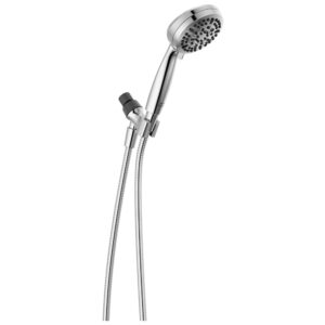 delta faucet 5-setting handheld shower head, chrome shower head with hose, showerheads & handheld showers, handheld shower heads, detachable shower head, hand shower 1.75 gpm, chrome 75511