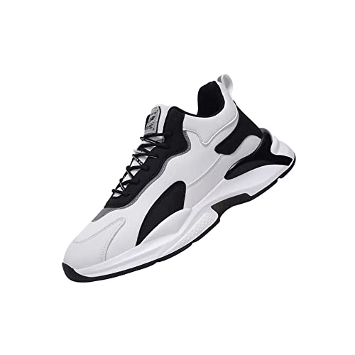 Mens Running Athletic shoes Breathable lightweight comfortable Non Slip sneakers Fashion Tennis sport fitness and protective foot safety with Arch Support Pain Relief Technology (White, us_footwear_size_system, adult, men, numeric, medium, numeric_8)