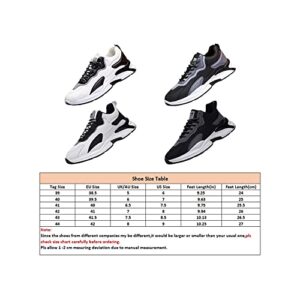 Mens Running Athletic shoes Breathable lightweight comfortable Non Slip sneakers Fashion Tennis sport fitness and protective foot safety with Arch Support Pain Relief Technology (White, us_footwear_size_system, adult, men, numeric, medium, numeric_8)