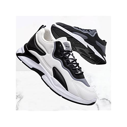 Mens Running Athletic shoes Breathable lightweight comfortable Non Slip sneakers Fashion Tennis sport fitness and protective foot safety with Arch Support Pain Relief Technology (White, us_footwear_size_system, adult, men, numeric, medium, numeric_8)