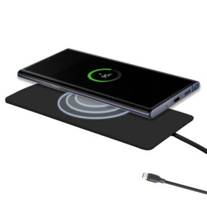 ultra slim wireless charging pad for phones by it’s just smart, fast charger for iphone 15 14, samsung s24 s23, google pixel 8 pro, android phones, 15w universal qi phone charger