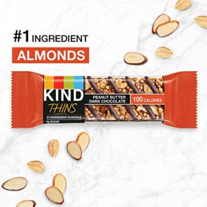 KIND Thins Variety Pack, Peanut Butter Dark Chocolate, Dark Chocolate Cherry Cashew, Healthy Snacks, Low Calorie, 20 Count